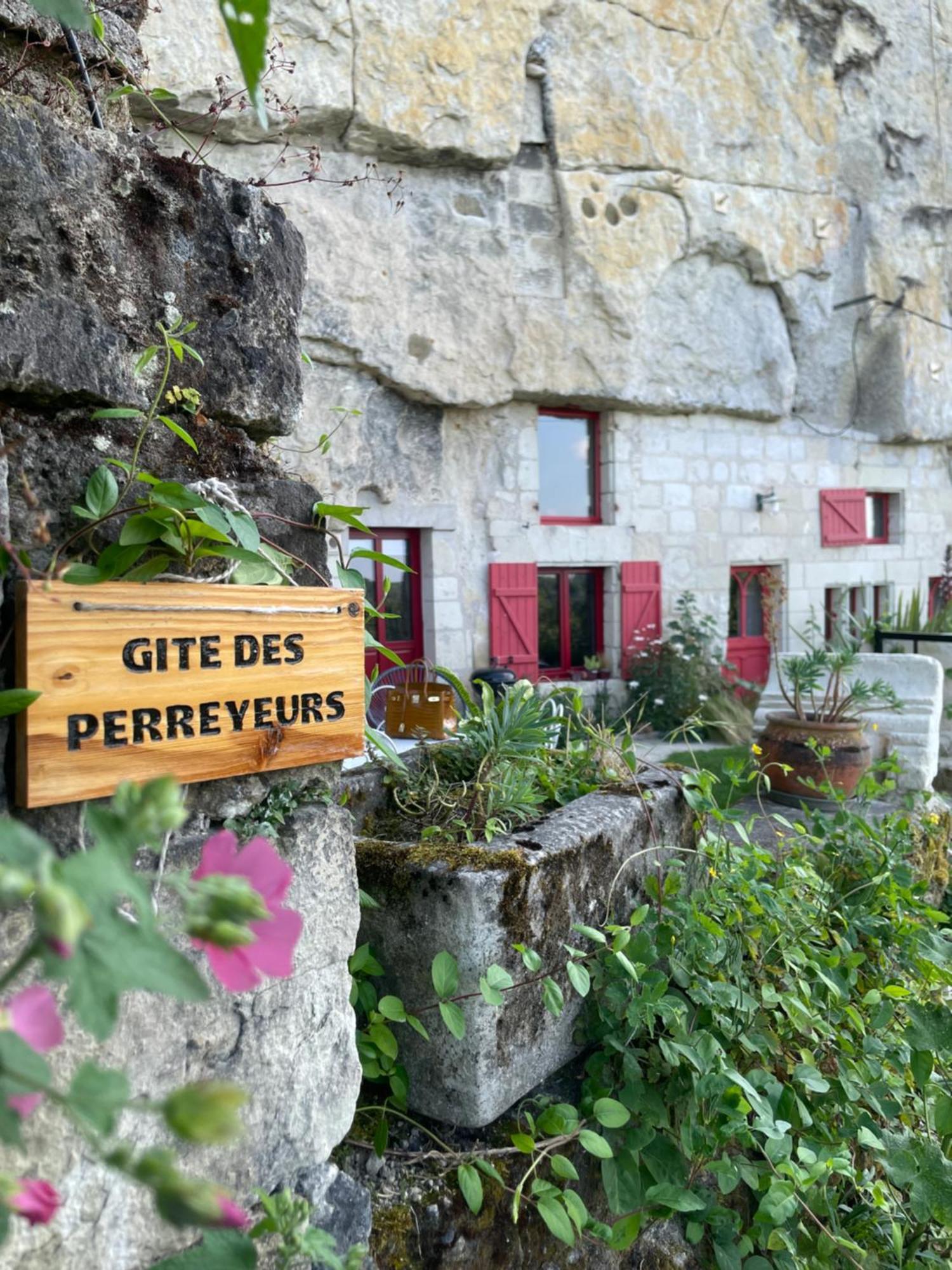 Gite Des Perreyeurs - Maison Troglodyte Avec Vue Sur Loire Монтзоро Экстерьер фото
